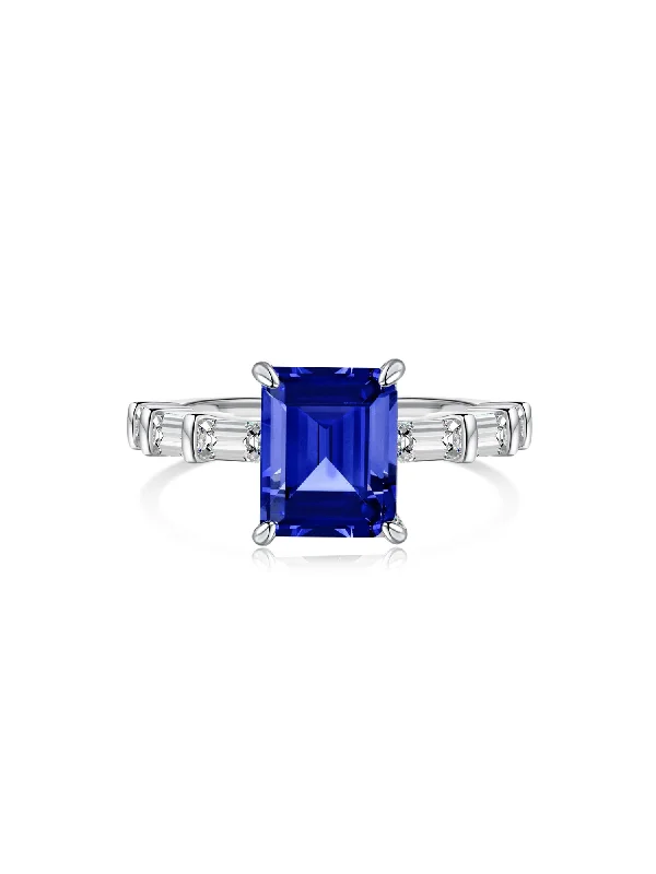 Huge Markdowns On Premium Jewelry Styles 4 Carat Rectangle Sapphire Engagement Ring