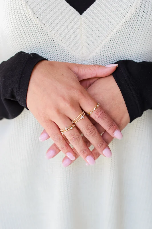 Elegant Jewelry Pieces At Unbelievable Prices FINAL SALE - Alexa Gold Stone Ring Set
