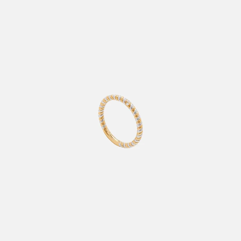 Timeless Elegance, Temporary Discounts – Act Fast Yvonne Leon Alliance Mini Twist Ring - Gold /  White
