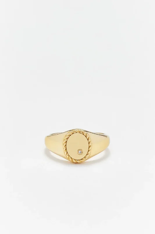 Buy More, Save More On Stunning Jewelry Pieces Baby Chevalière Ovale - Or Jaune