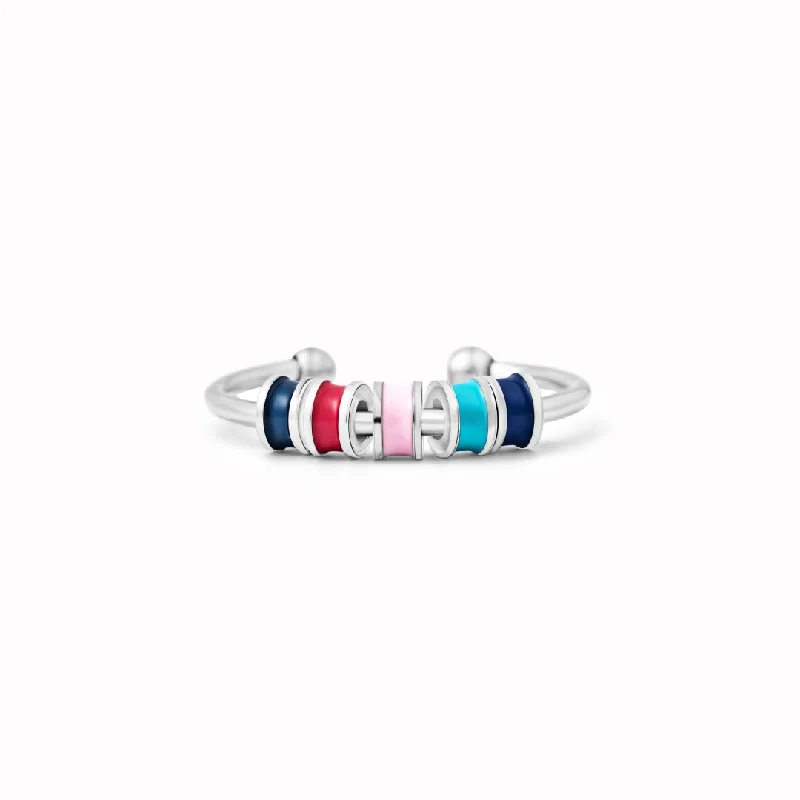 Customized Silver Jewelry For Unique Style To My Daughter - Beaded Fidget Ring