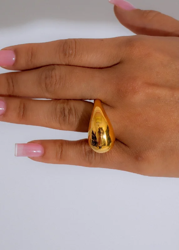 Discounted Luxury Jewelry – Shine Without The Splurge Crescent Hook Ring Gold