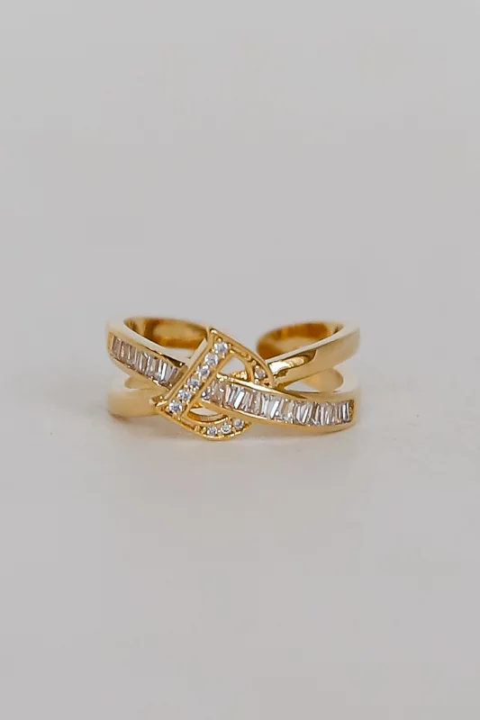 Seasonal Jewelry Sale – Upgrade Your Collection FINAL SALE - Dani Gold Rhinestone "D" Double Ring Seasonal Jewelry Sale – Upgrade Your Collection FINAL SALE - Dani Gold Rhinestone "D" Double Ring