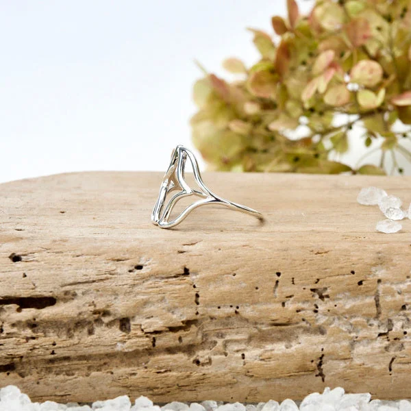 Trendy Minimalist Jewelry For Everyday Wear Flower Zilveren ring