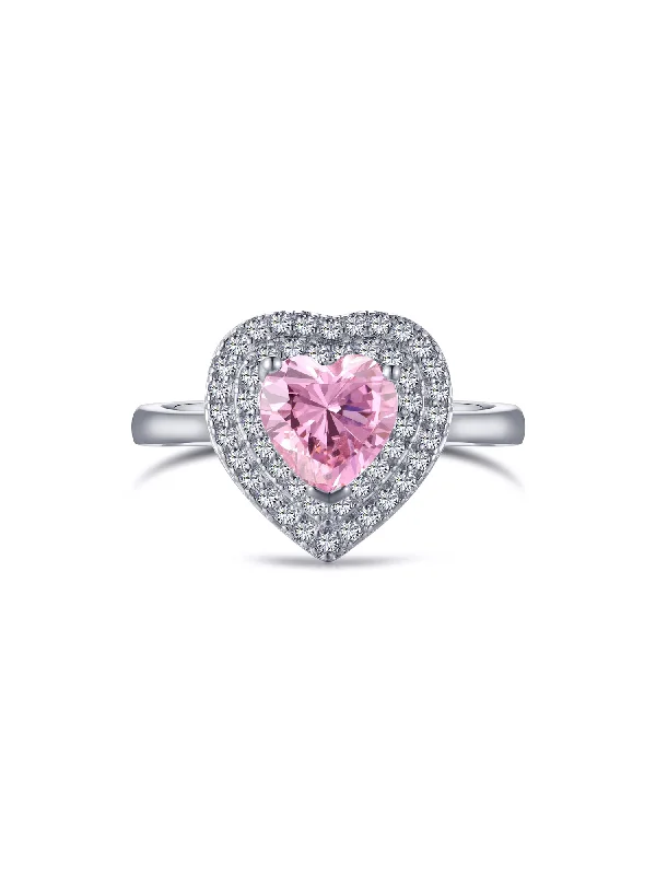 Special Sale On Handcrafted Jewelry – Shop Today Heart Shape Pink Zircon Sterling Silver Ring