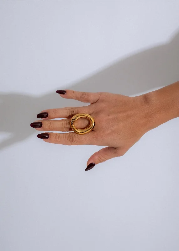 Flash Sale On Exquisite Jewelry – Don't Miss Out Infinity Wave Ring Gold