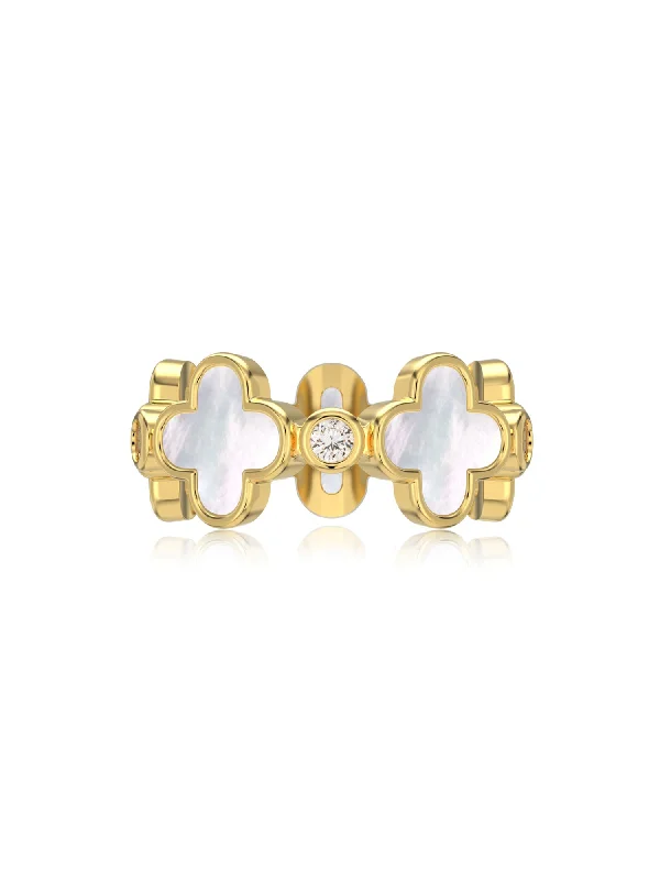 Timeless Jewelry At Special Discount Rates Lucky Four Leaf Clover 925 Silver Ring