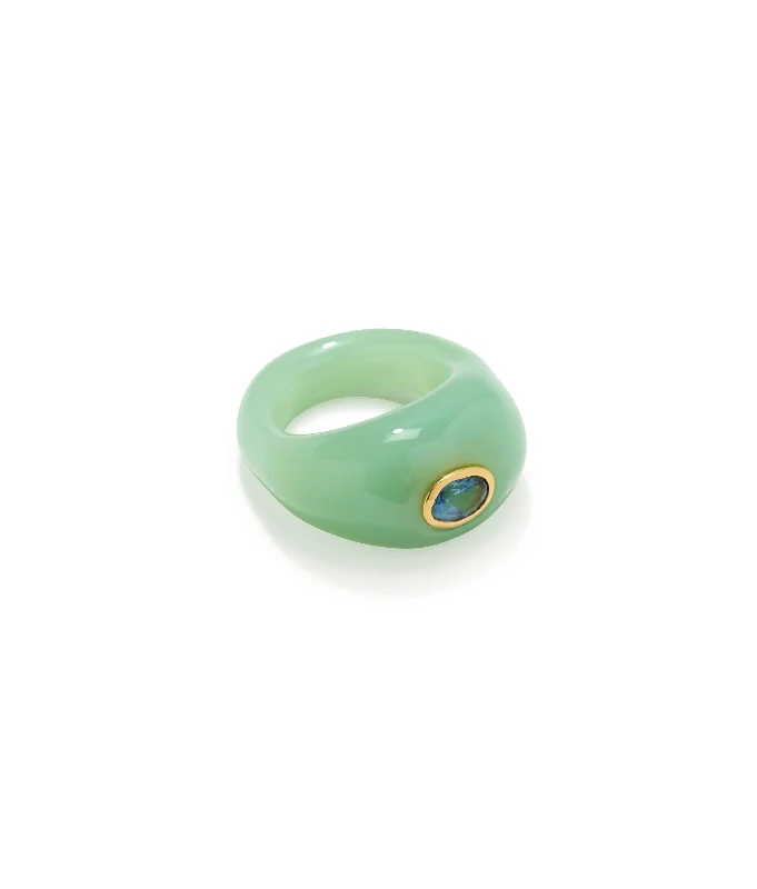 Make Your Outfit Shine With Discounted Jewelry Monument Ring in Sage