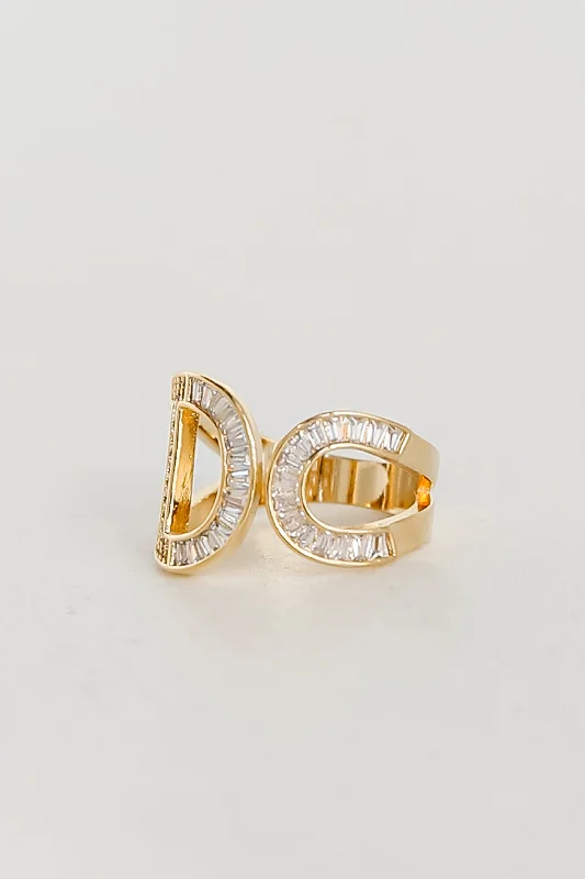 Grab Your Dream Jewelry At The Lowest Prices FINAL SALE - Paisley Gold Rhinestone "I Do" Ring