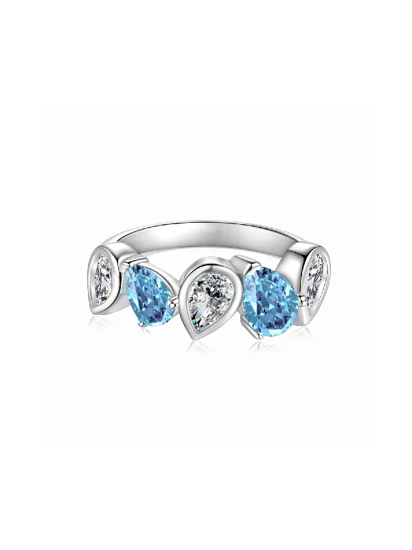 Flash Jewelry Sale – Get Stunning Pieces At Low Prices Petite Pear Half Band Ring in s925