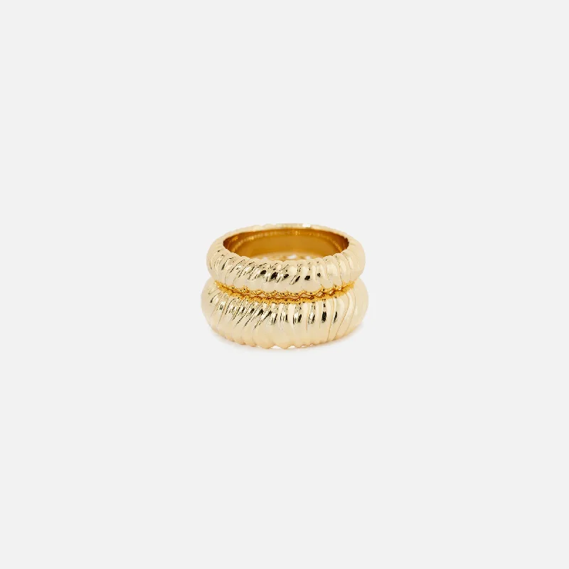 Luxury Jewelry Without The Luxury Price Tag SHASHI Frances Ring Set - Gold