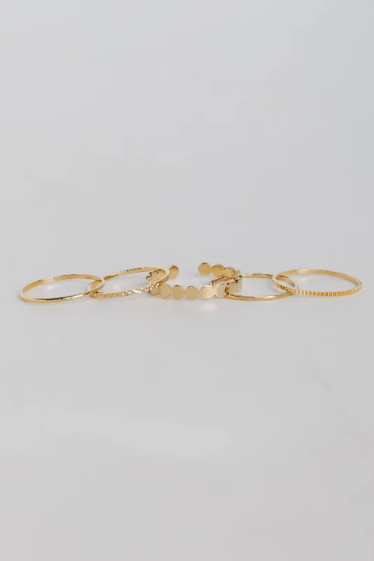 Modern Statement Jewelry For Bold Styling Stella Gold Ring Set