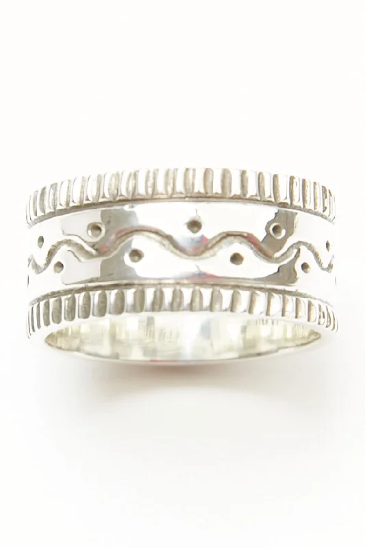 Your Dream Jewelry At Dream Prices Sterling Silver Ring by Lyle Secatero - Abundance & Longevity Ring
