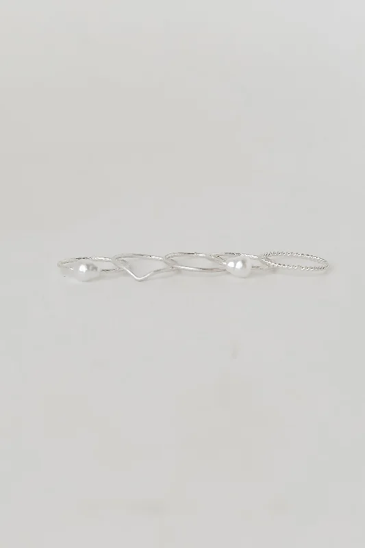 Jewelry Clearance Sale – Final Reductions FINAL SALE - Teagan Pearl Ring Set
