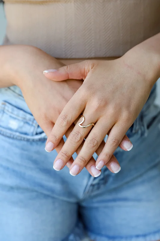 Your Perfect Accessory At The Perfect Price FINAL SALE - Tessa Gold Wave Ring