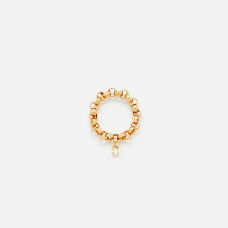 Stunning Jewelry At Even More Stunning Prices Yvonne Leon Bague Jaseron Flottant Ring - Yellow Gold