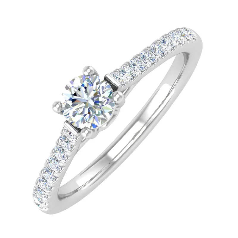 0.42 Carat Solitaire Diamond Engagement Ring in Gold