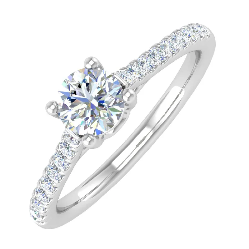 1/2 Carat Diamond Solitaire Engagement Ring in Gold