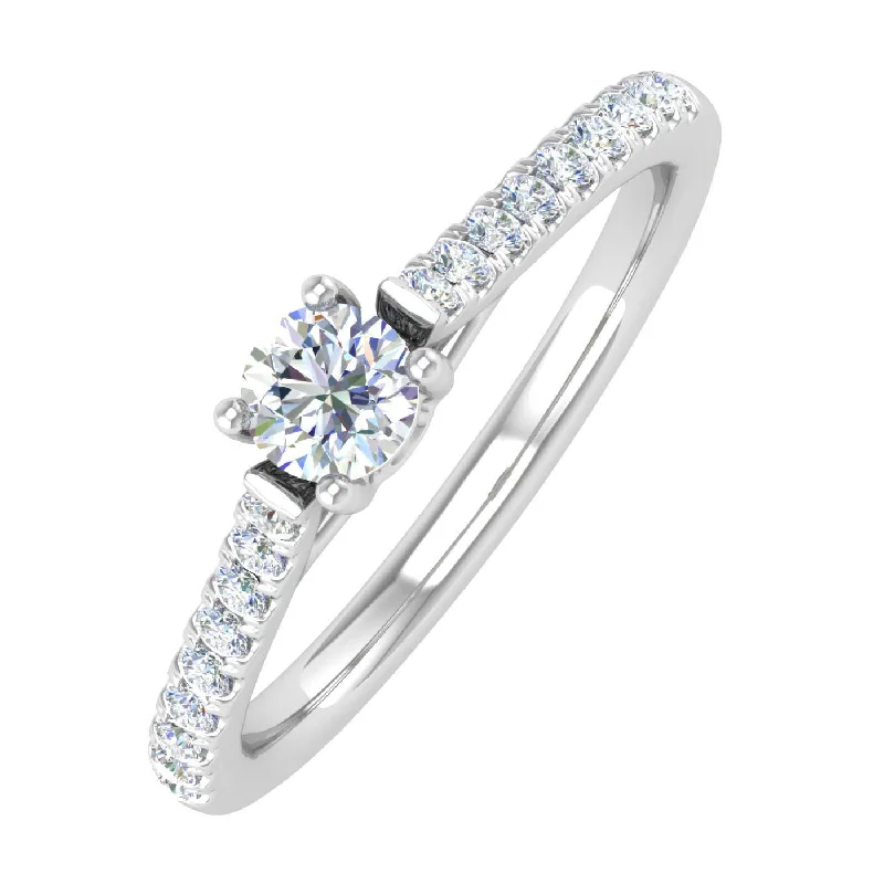 Shop Modern Jewelry Collections With Exclusive Discounts 3/8 Carat Diamond Solitaire Engagement Ring in Gold Shop Modern Jewelry Collections With Exclusive Discounts 3/8 Carat Diamond Solitaire Engagement Ring in Gold