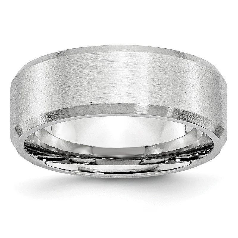 Exclusive Jewelry Sale – Limited-Time Discounts 8mm Cobalt Beveled Edge Flat Satin Standard Fit Band Exclusive Jewelry Sale – Limited-Time Discounts 8mm Cobalt Beveled Edge Flat Satin Standard Fit Band