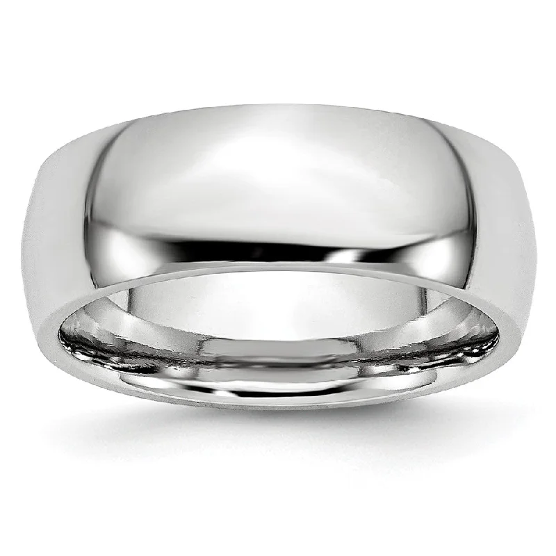 Special Offers On Handcrafted And Designer Jewelry 8mm Cobalt Polished Domed Standard Fit Band