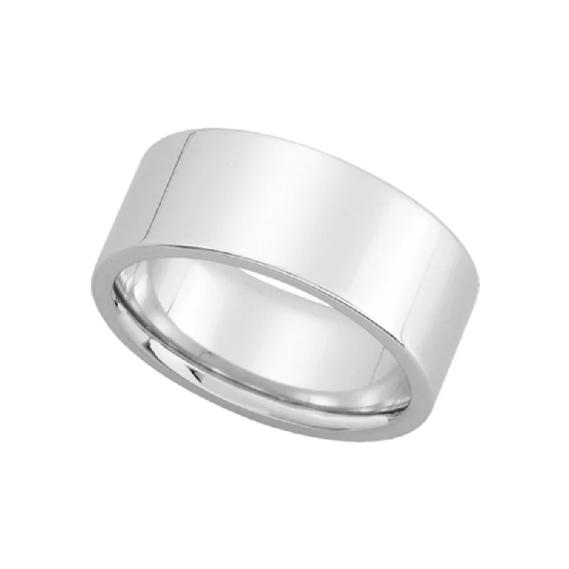 Trending Jewelry Now Available At Exclusive Prices 8mm Flat Comfort Fit Wedding Band in Platinum