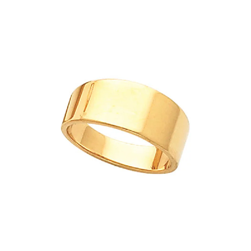 Bestselling Jewelry Now On Sale – Elevate Your Look 8mm Flat Tapered Wedding Band in 14k Yellow Gold