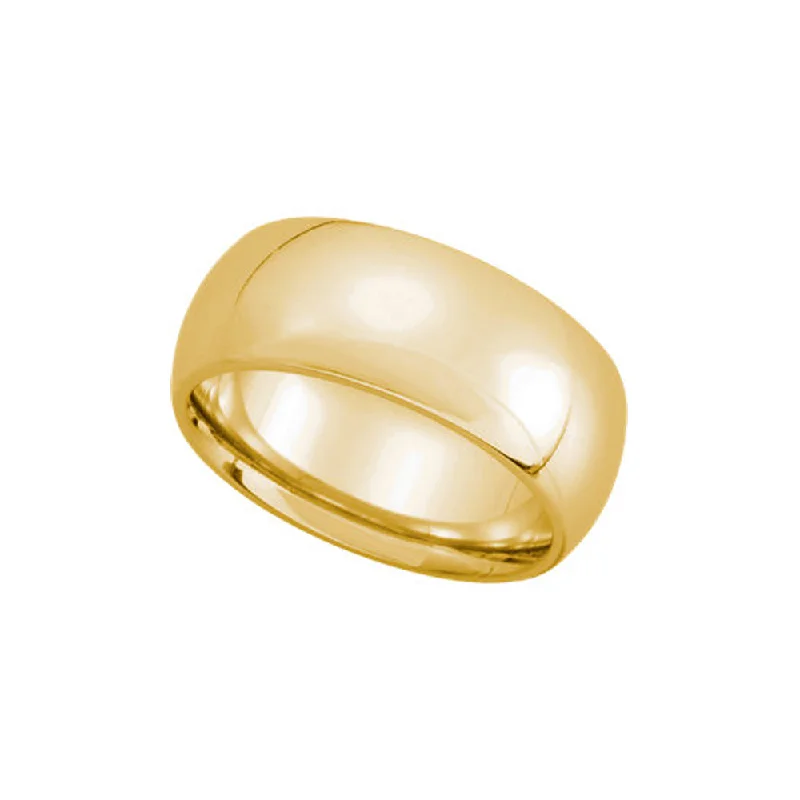 Luxury Jewelry At Unbeatable Discounts 8mm Light Domed Comfort Fit Wedding Band in 10k Yellow Gold