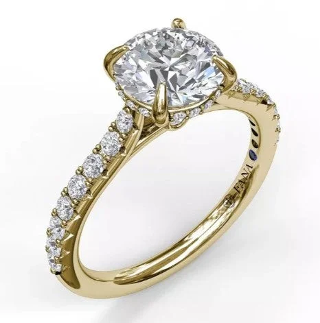 Romantic Heart-Shaped Jewelry For Special Gifts Classic Round Cut Solitaire With Hidden Halo Romantic Heart-Shaped Jewelry For Special Gifts Classic Round Cut Solitaire With Hidden Halo