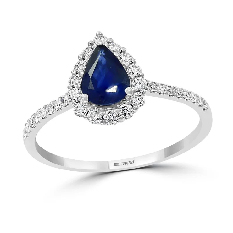 Unmissable Jewelry Discounts – Elevate Your Look For Less EFFY 7X5MM Pear Blue Sapphire and Diamond Gem Stone Halo Engagement Ring in 14KT White Gold Unmissable Jewelry Discounts – Elevate Your Look For Less EFFY 7X5MM Pear Blue Sapphire and Diamond Gem Stone Halo Engagement Ring in 14KT White Gold