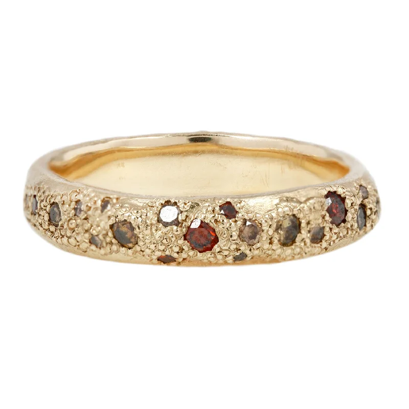 Timeless Jewelry Styles At Wallet-Friendly Prices LXXVIII Cognac & Champagne Diamond Scatter Band