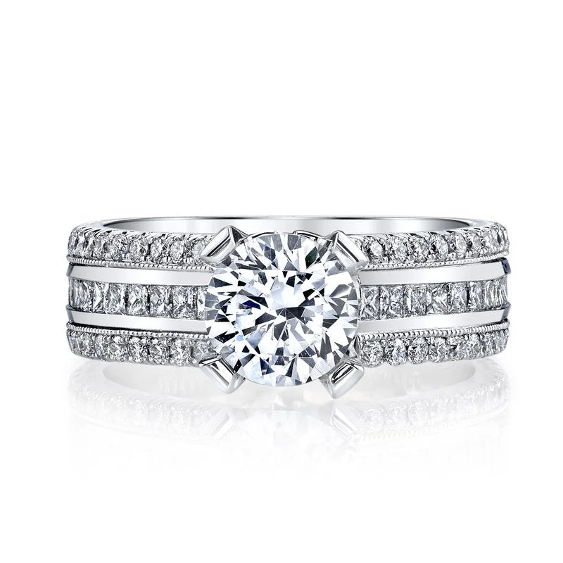 Premium Jewelry At Promotional Prices – Shine Today Mars Bridal Timeless Triple Row w/ European Shank Diamond Engagement Ring R281 Premium Jewelry At Promotional Prices – Shine Today Mars Bridal Timeless Triple Row w/ European Shank Diamond Engagement Ring R281