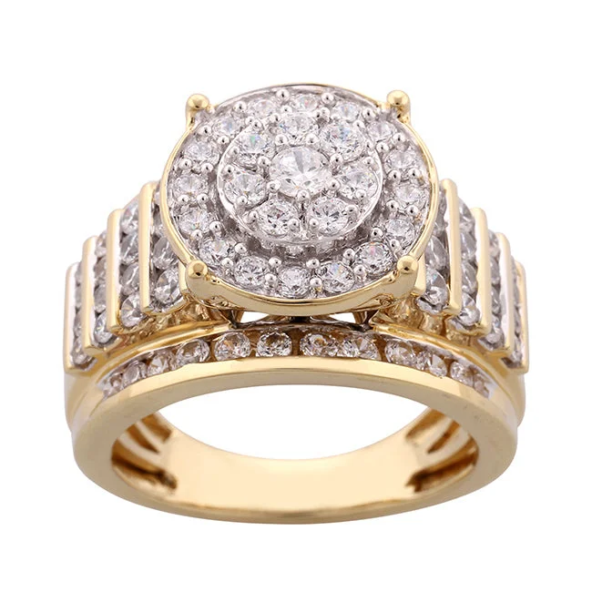 Modern Statement Jewelry For Bold Styling Red Hot Deal 2 CTW Diamond Engagement Ring in 10KT Yellow Gold Modern Statement Jewelry For Bold Styling Red Hot Deal 2 CTW Diamond Engagement Ring in 10KT Yellow Gold