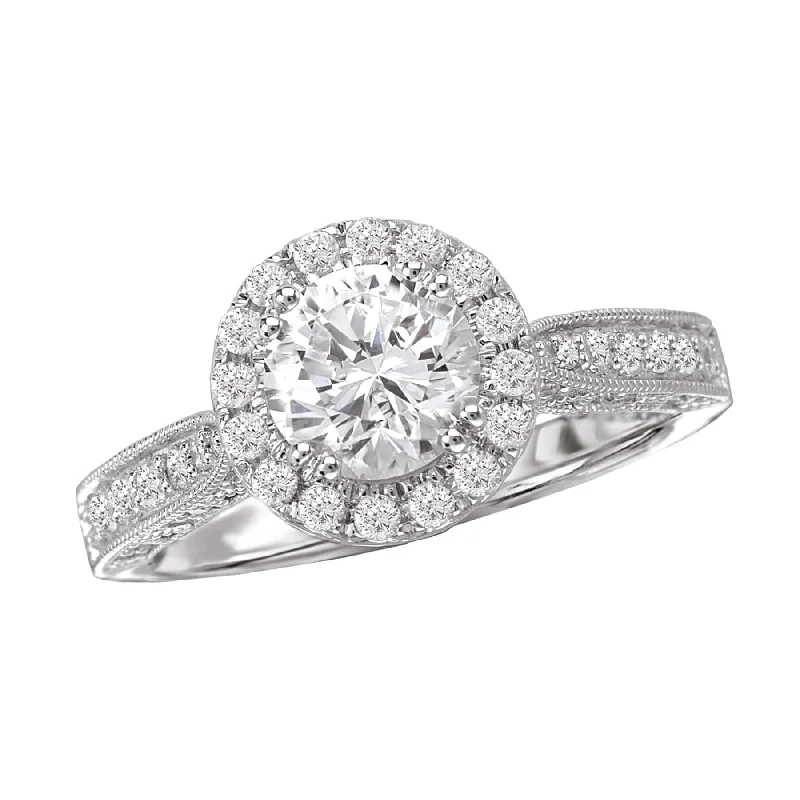 Discounted Luxury Jewelry – Shine Without The Splurge Romance Halo with Diamond Gallery Engagement Ring Discounted Luxury Jewelry – Shine Without The Splurge Romance Halo with Diamond Gallery Engagement Ring