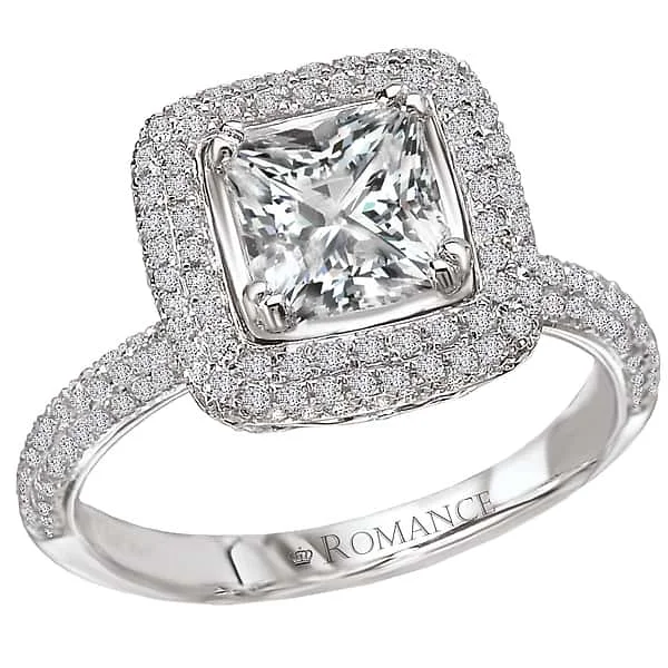 Premium Jewelry, Premium Discounts – Act Fast Romance Pave Square Halo Engagement Ring Premium Jewelry, Premium Discounts – Act Fast Romance Pave Square Halo Engagement Ring