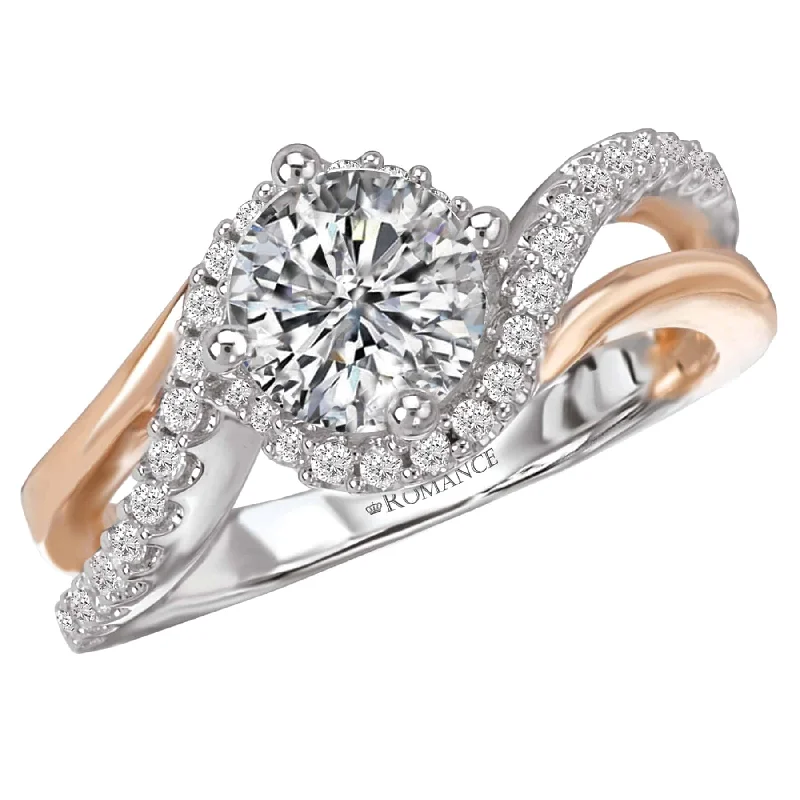 Premium Diamond Jewelry For Unforgettable Moments Romance Rose and White Gold Swirl Engagement Ring Premium Diamond Jewelry For Unforgettable Moments Romance Rose and White Gold Swirl Engagement Ring