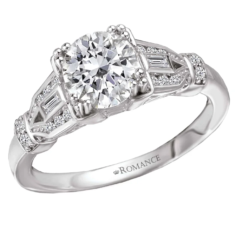 Special Deals On Handcrafted And Designer Jewelry Romance Round and Baguette Diamond Engagement Ring Special Deals On Handcrafted And Designer Jewelry Romance Round and Baguette Diamond Engagement Ring