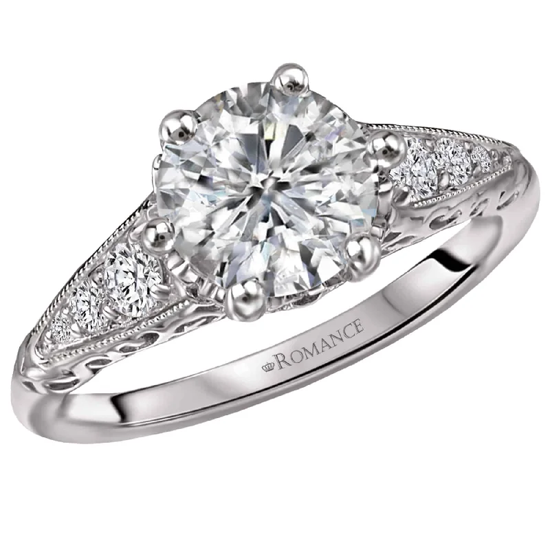 Sparkle In Style With Our Best Jewelry Deals Romance Scroll and Diamond Accent Engagement Ring