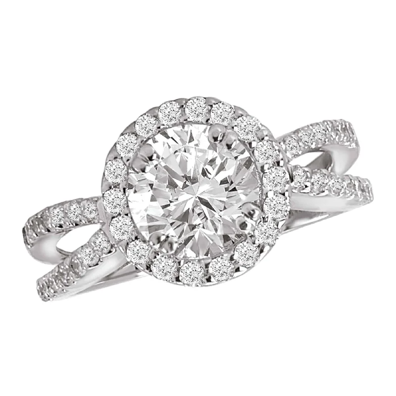 Exclusive Jewelry Offers – Shine For Less Romance Split Shank Halo Engagement Ring Exclusive Jewelry Offers – Shine For Less Romance Split Shank Halo Engagement Ring