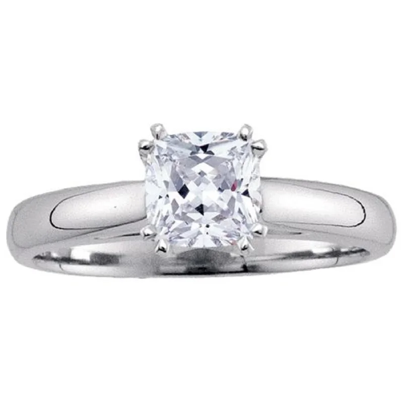 Affordable Glamour – Must-Have Jewelry At Special Rates Signature Certificate 3/4 CTW Cushion Diamond Solitaire Engagement Ring in 14KT White Gold Affordable Glamour – Must-Have Jewelry At Special Rates Signature Certificate 3/4 CTW Cushion Diamond Solitaire Engagement Ring in 14KT White Gold