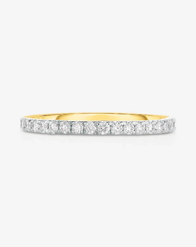 Waterproof Stainless Steel Jewelry For Lasting Beauty 1.6 mm Perfect Pavé Diamond Ring