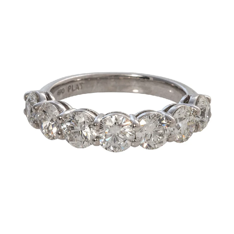 Bold And Beautiful Jewelry Now At Irresistible Prices 2.5ct Round Brilliant Diamond 7-Stone Platinum Band