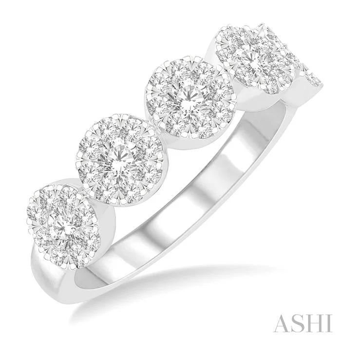 Unique Jewelry Designs Now At Discounted Rates ROUND SHAPE 5 STONE LOVEBRIGHT ESSENTIAL DIAMOND WEDDING BAND