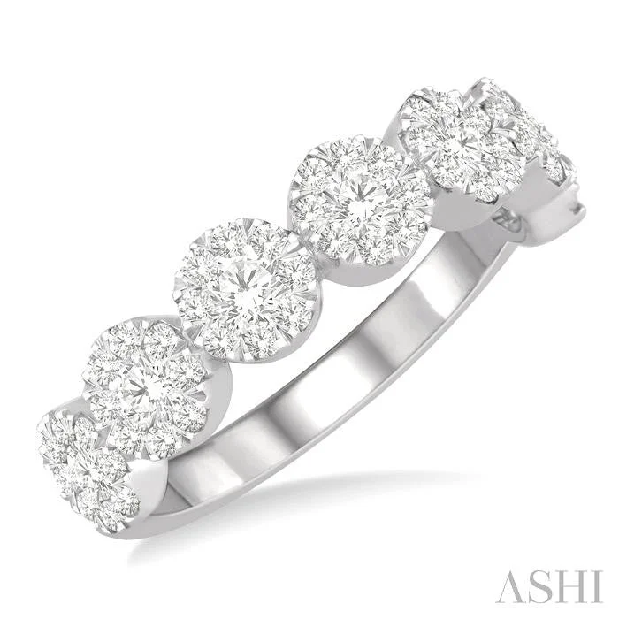 Clearance Sale On High-End Jewelry Collections ROUND SHAPE 7 STONE LOVEBRIGHT ESSENTIAL DIAMOND WEDDING BAND