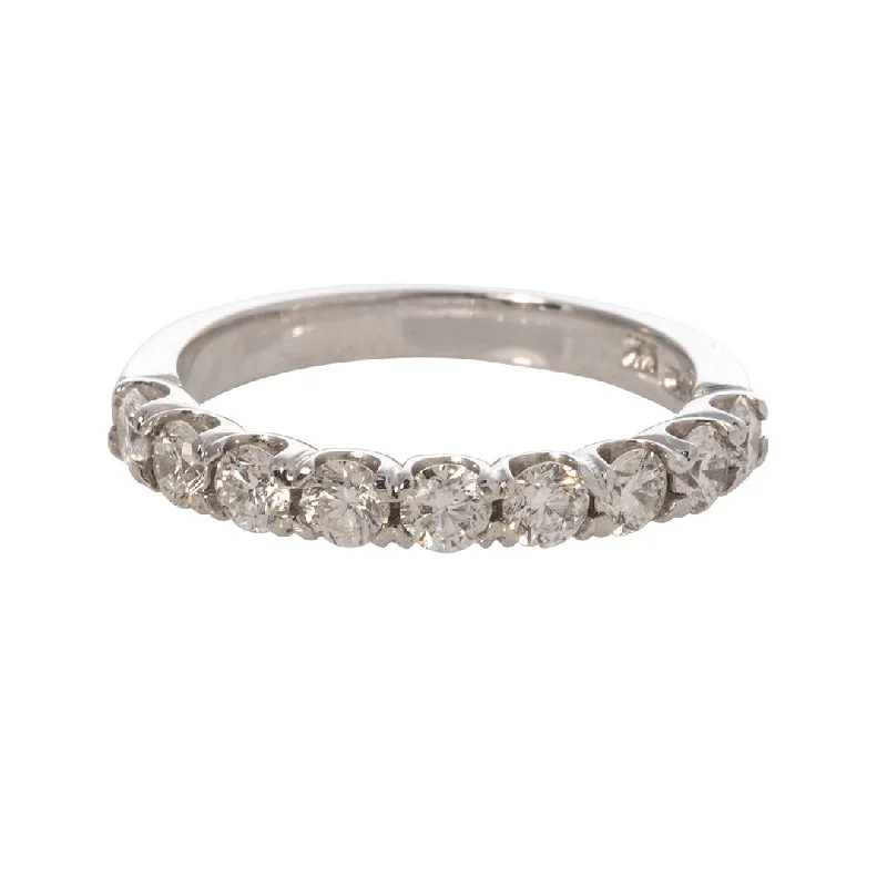 Fine Jewelry, Limited-Time Offers Available .86ct Diamond Pavé 14K White Gold Halfway Band