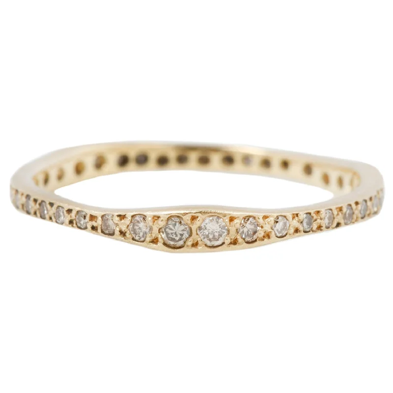 Brown Diamond Ripple Eternity Band