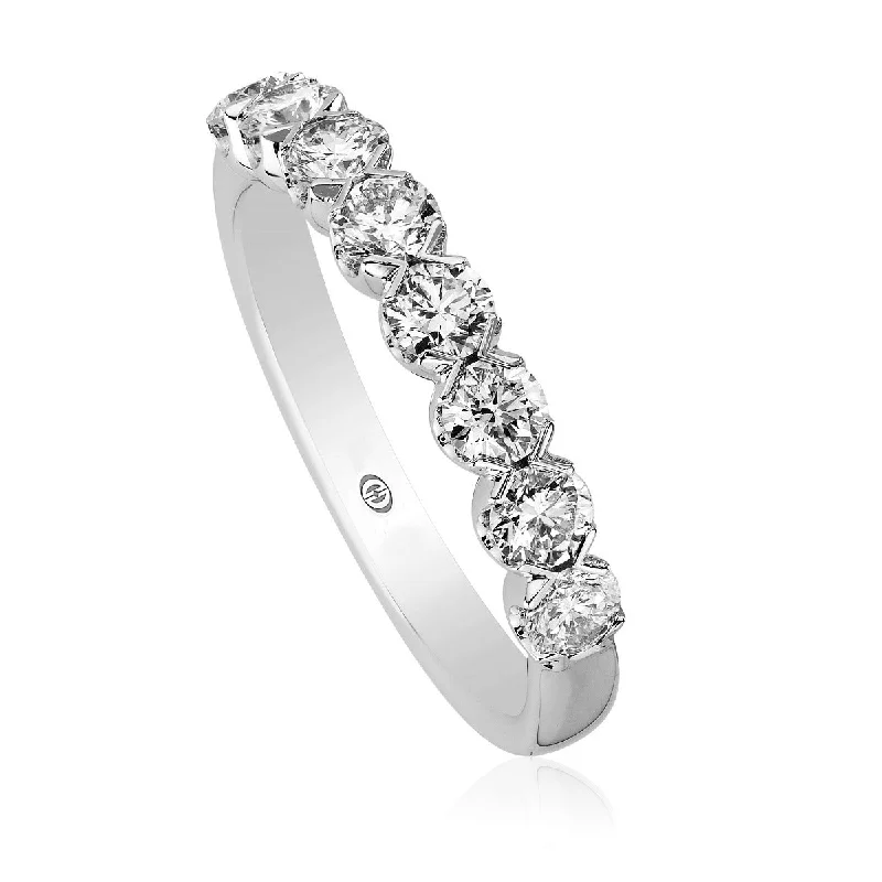 Get The Sparkle You Love At Prices You Adore Christopher Designs .85ct Diamond Halfway 18K Gold Band