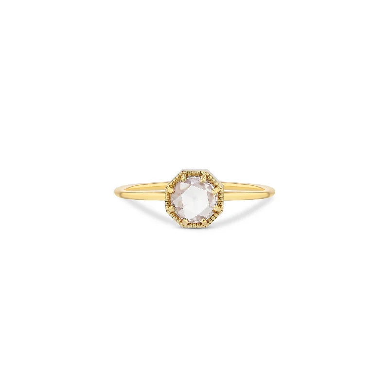 Crown Bezel Diamond Ring