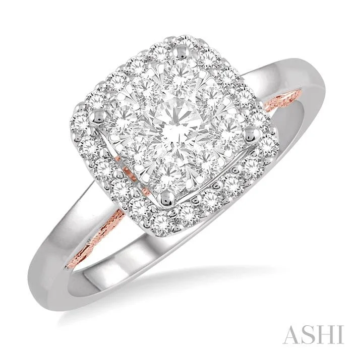 Exclusive Jewelry Offers – Shine For Less CUSHION SHAPE HALO LOVEBRIGHT ESSENTIAL DIAMOND RING