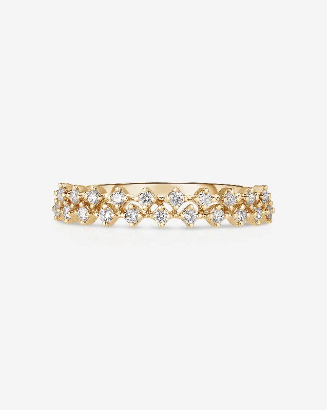 Shop Dazzling Rings, Earrings, And More At Special Discounts Diamond Station Double Row Ring